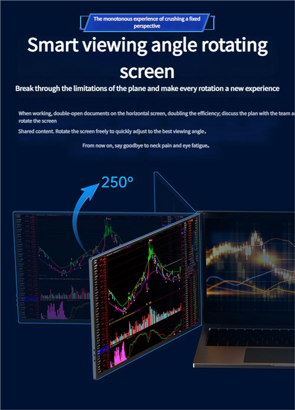 TripleScreenPro 2.5K triple portable monitor for laptop setup