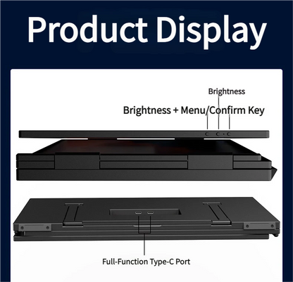 TripleScreenPro 2.5K triple portable monitor for laptop setup