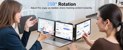 TripleScreenPro™ 16" 2.5K Ultra-HD Triple Screen Extender - Professional Laptop Monitor for M1/M2 Mac & Windows (16:10 Aspect Ratio)